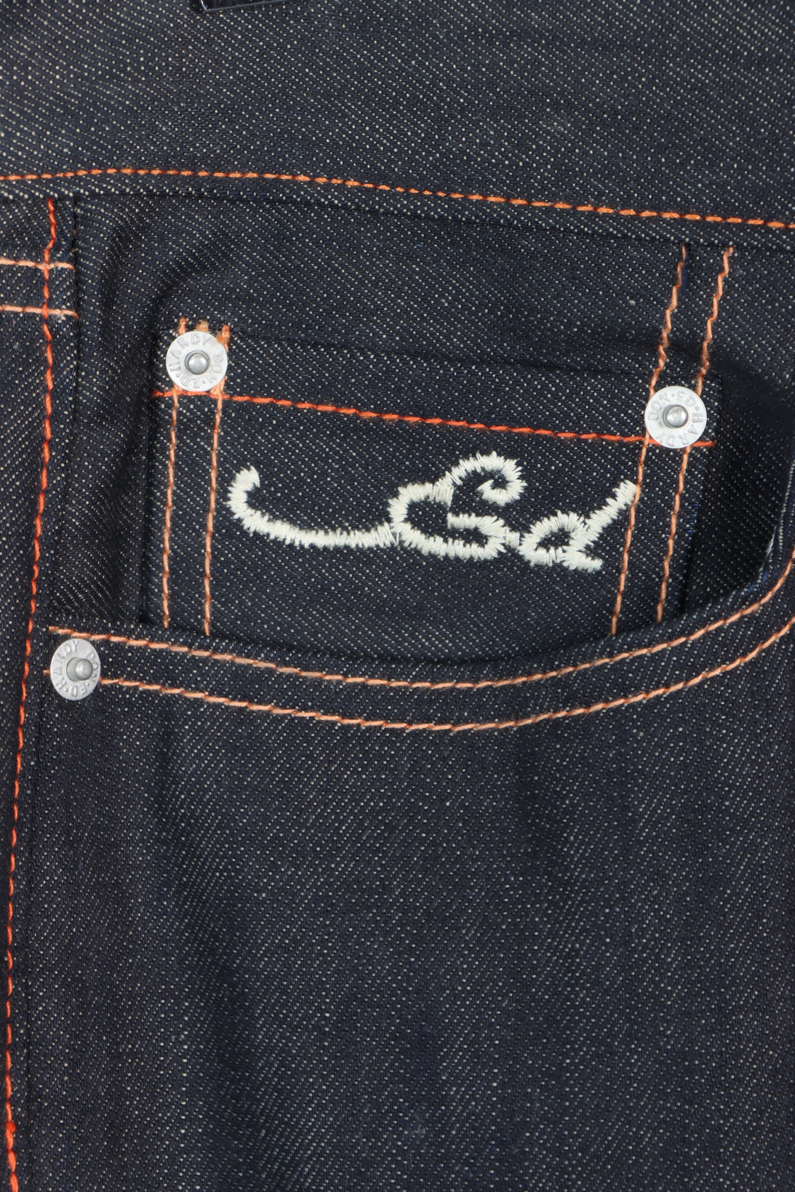 ED HARDY Christian Audigier Double Wolf Embroidered Y2K Jeans (34)