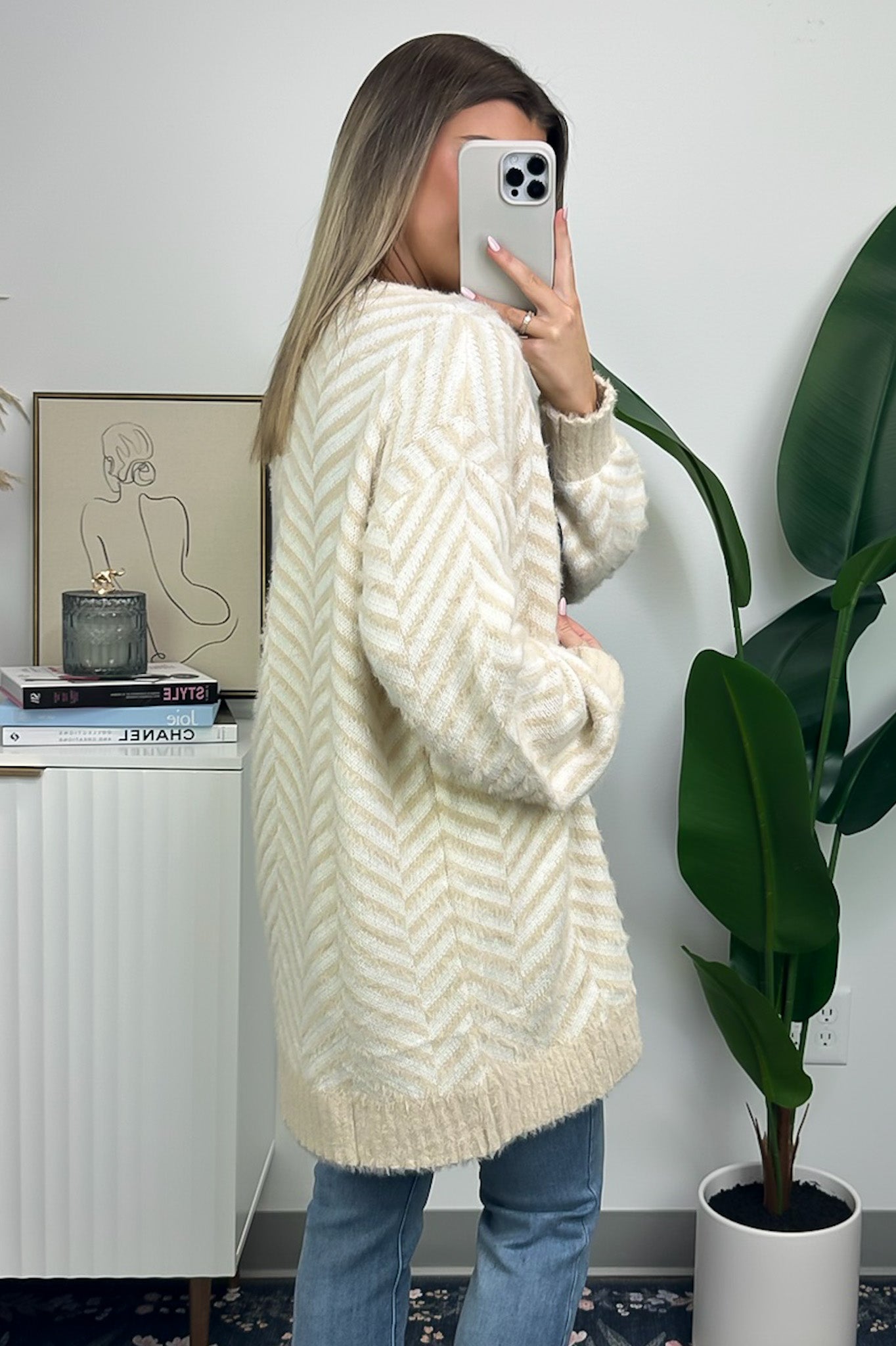 Elainia Fuzzy Knit Cardigan - FINAL SALE