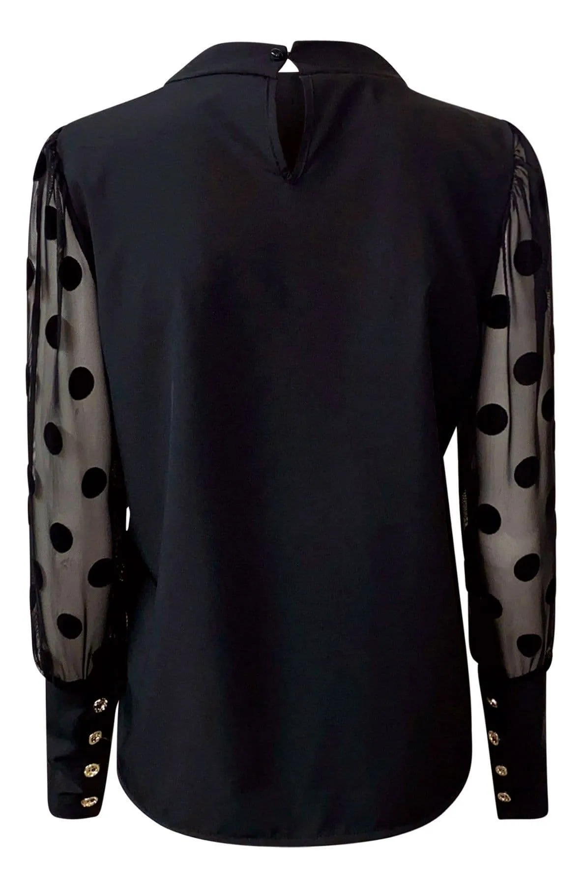 Ella Polka Dot Mesh Insert Top