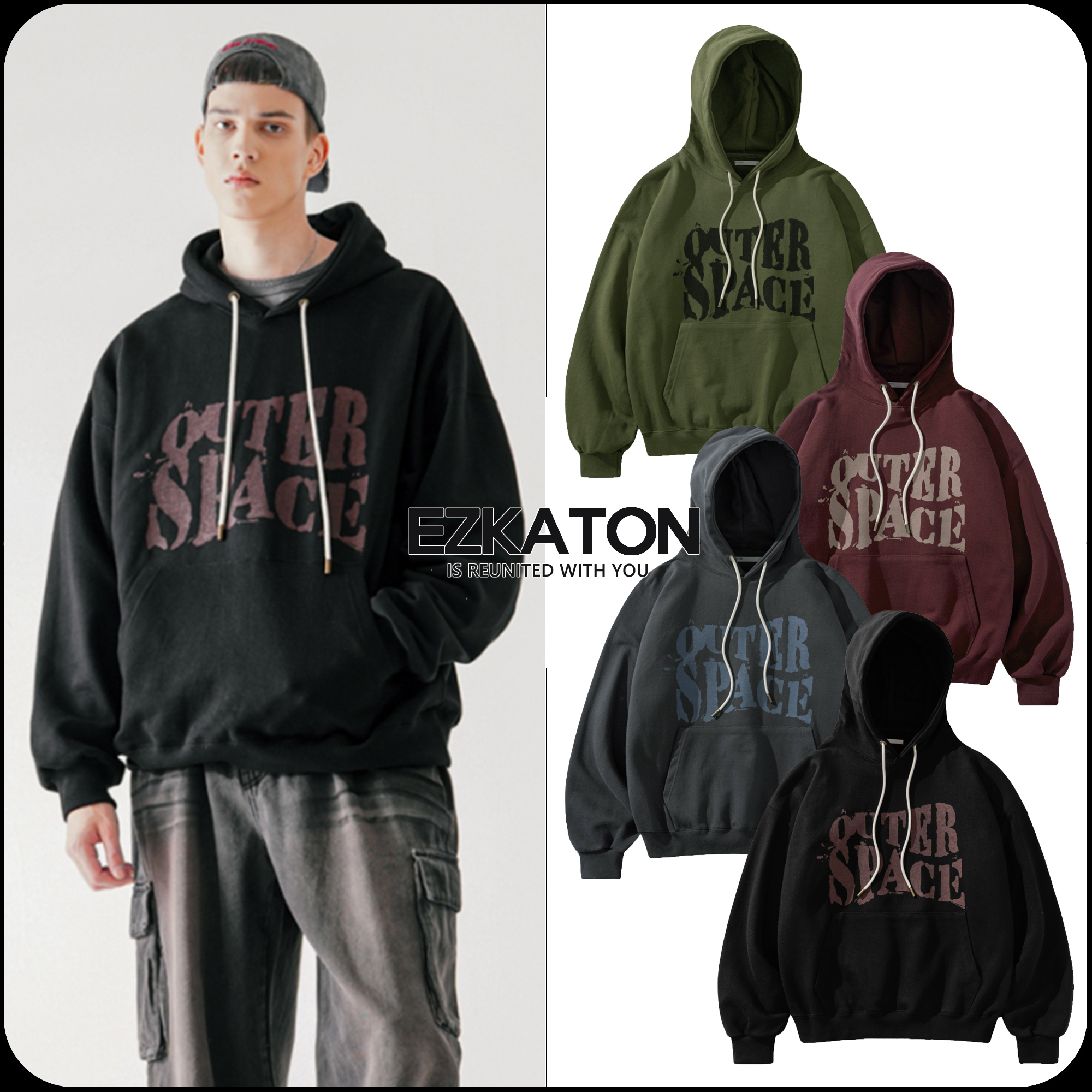 EZKATON  |[ EZKATON ]★SPACE HEAVY COTTON HOODIE