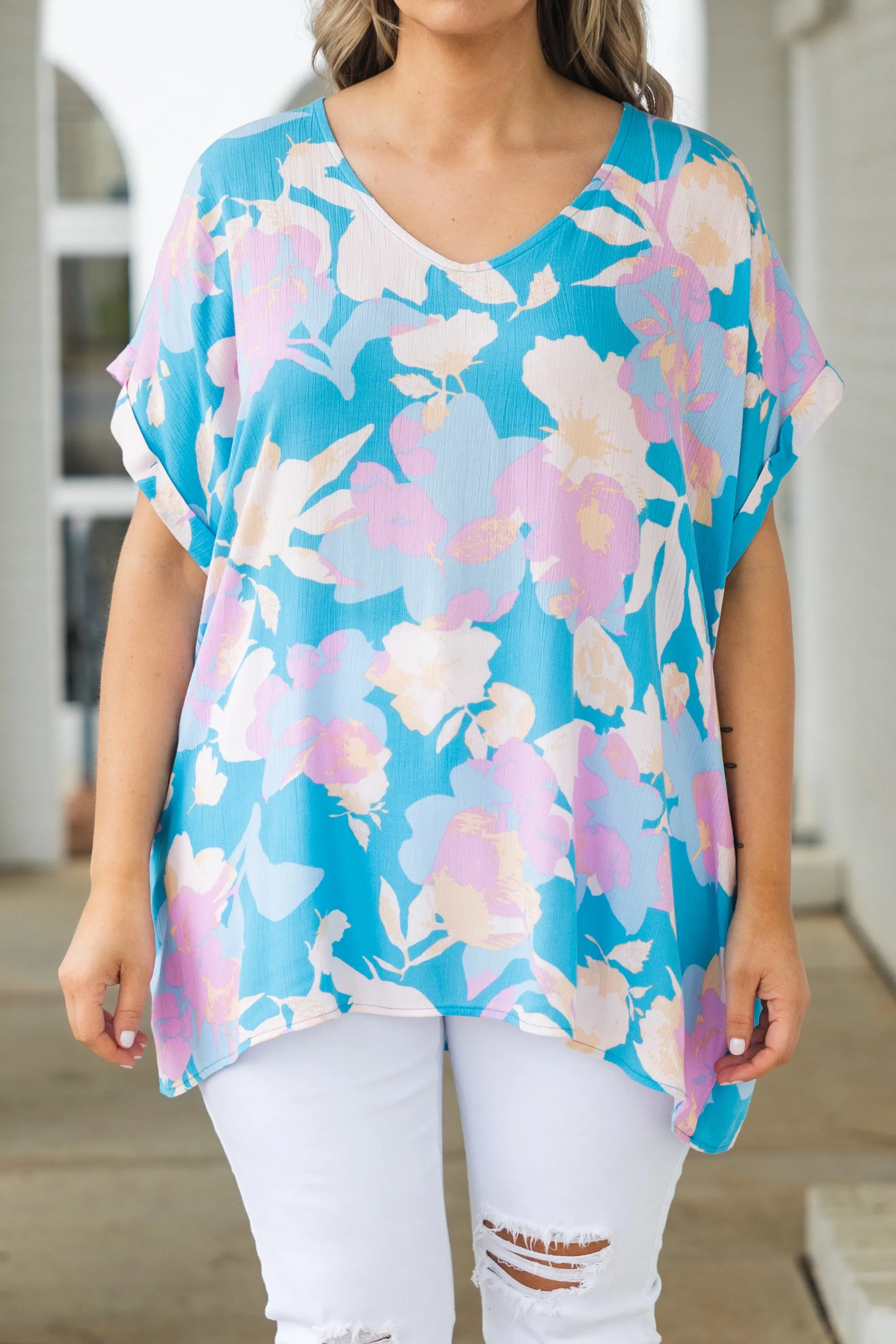 Find Me In Tahiti Top, Sky Blue