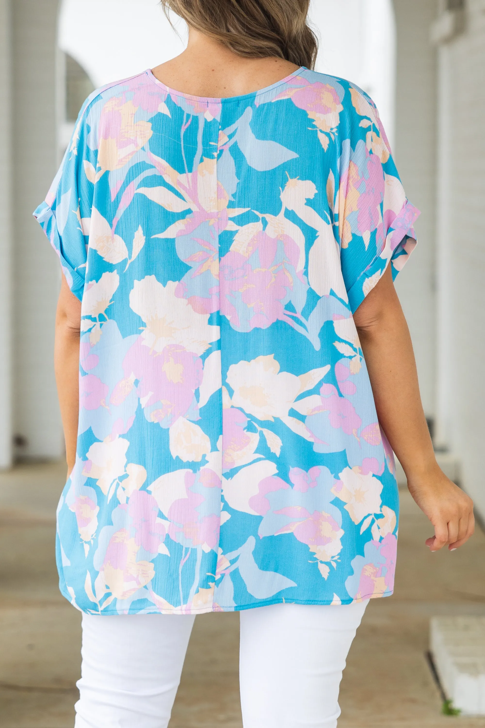 Find Me In Tahiti Top, Sky Blue