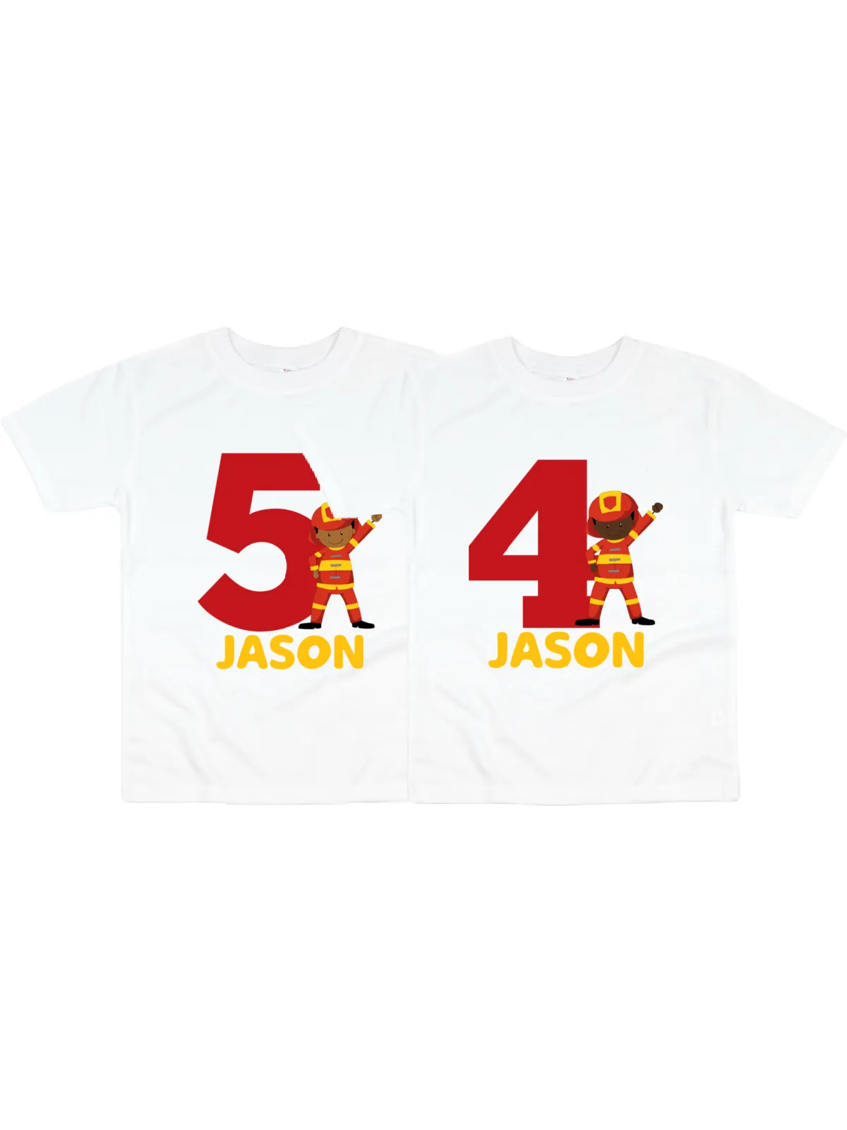 Fireman Birthday Shirt - Short & Long Sleeve