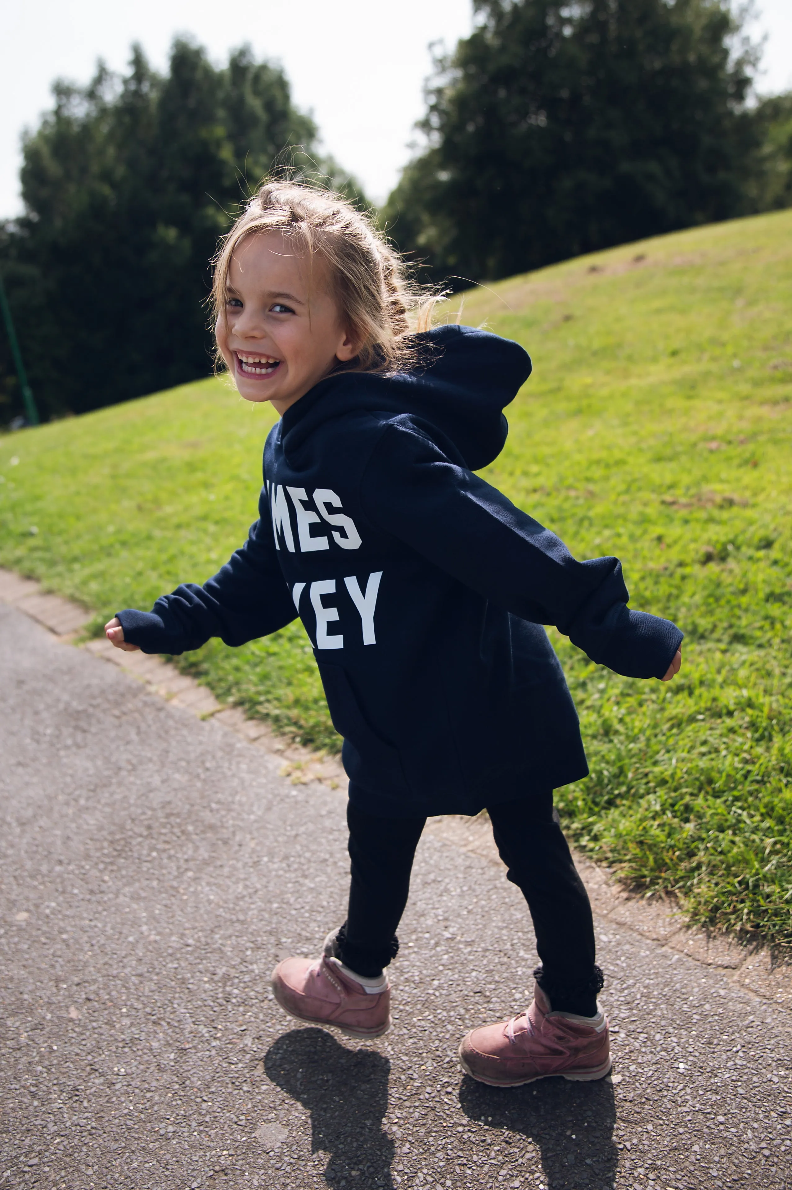 Flames Junior Hockey Hoodie Navy