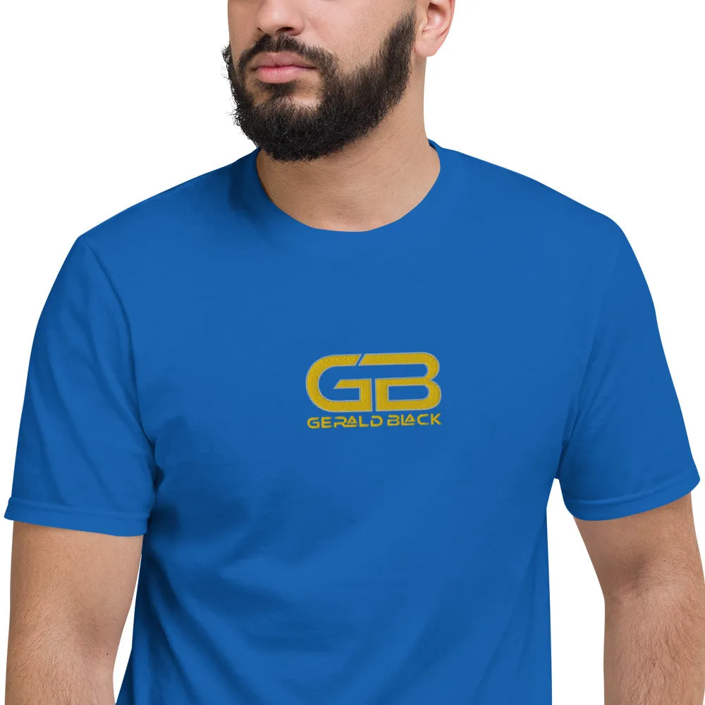 Gerald Black Embroidered Short-sleeve T-Shirt for Men and Women