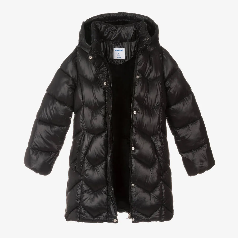 Girls Black Puffer Coat