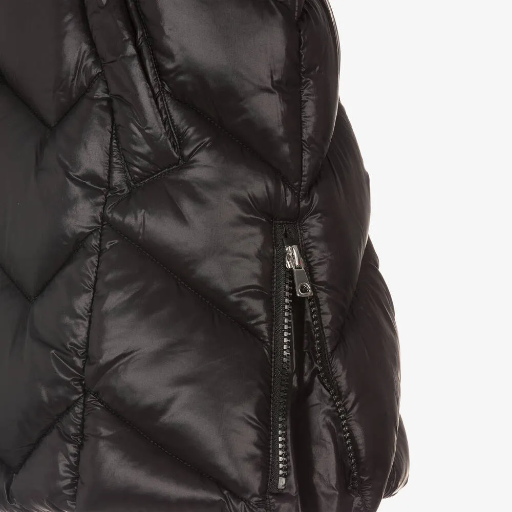 Girls Black Puffer Coat