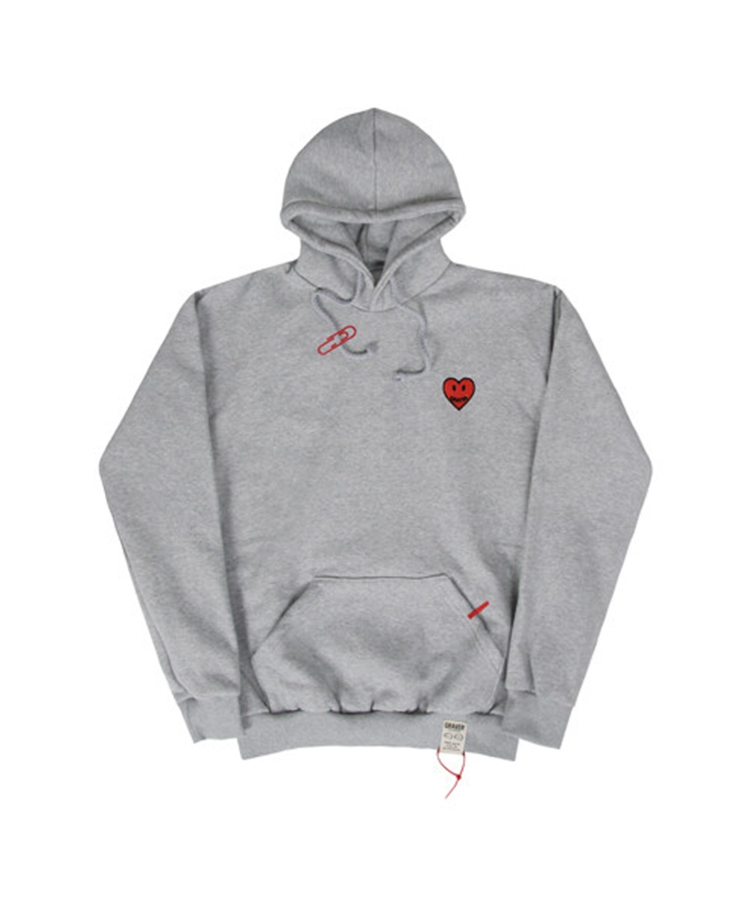 GRAVER  |[GRAVER]★HEART SMILE EMBROIDERY HOODIE