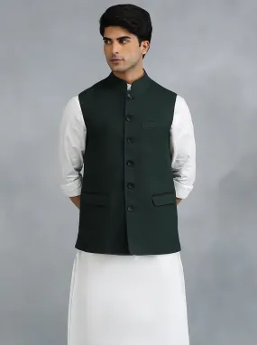 Green Solid Regular Fit Modi Jacket | JadeBlue