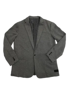 Grey Casual Knit Blazer