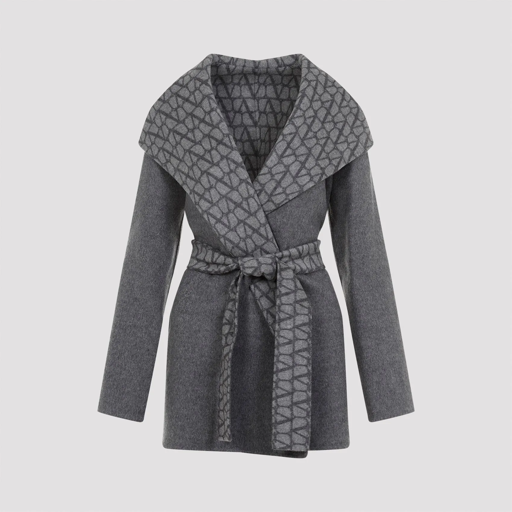 Grey Double Virgin Wool Coat