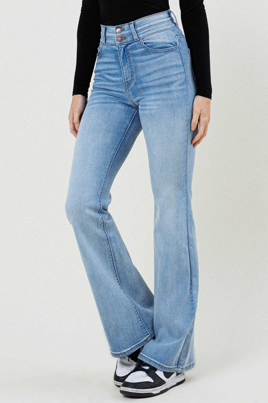 Haley Casual High-Waisted Flare Jeans