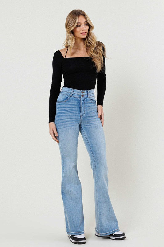 Haley Casual High-Waisted Flare Jeans