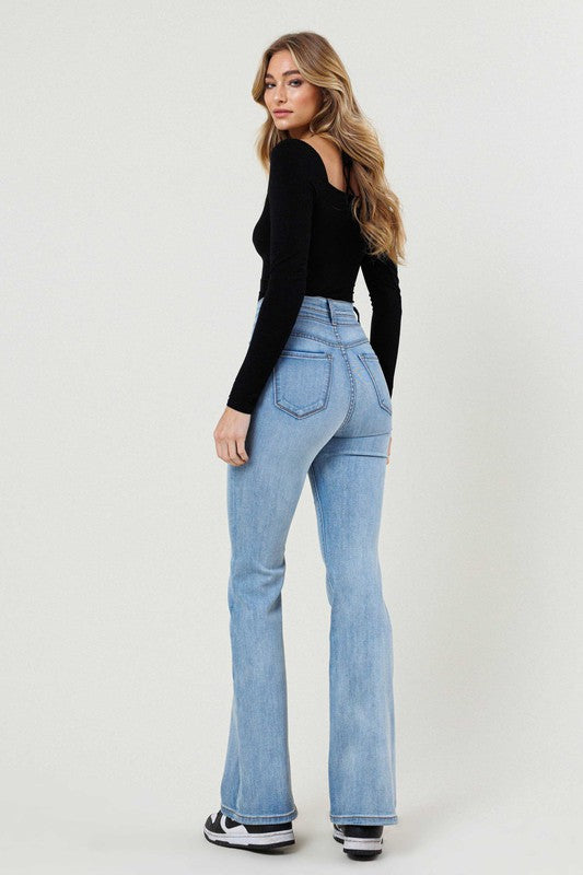 Haley Casual High-Waisted Flare Jeans