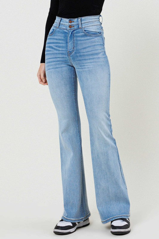 Haley Casual High-Waisted Flare Jeans