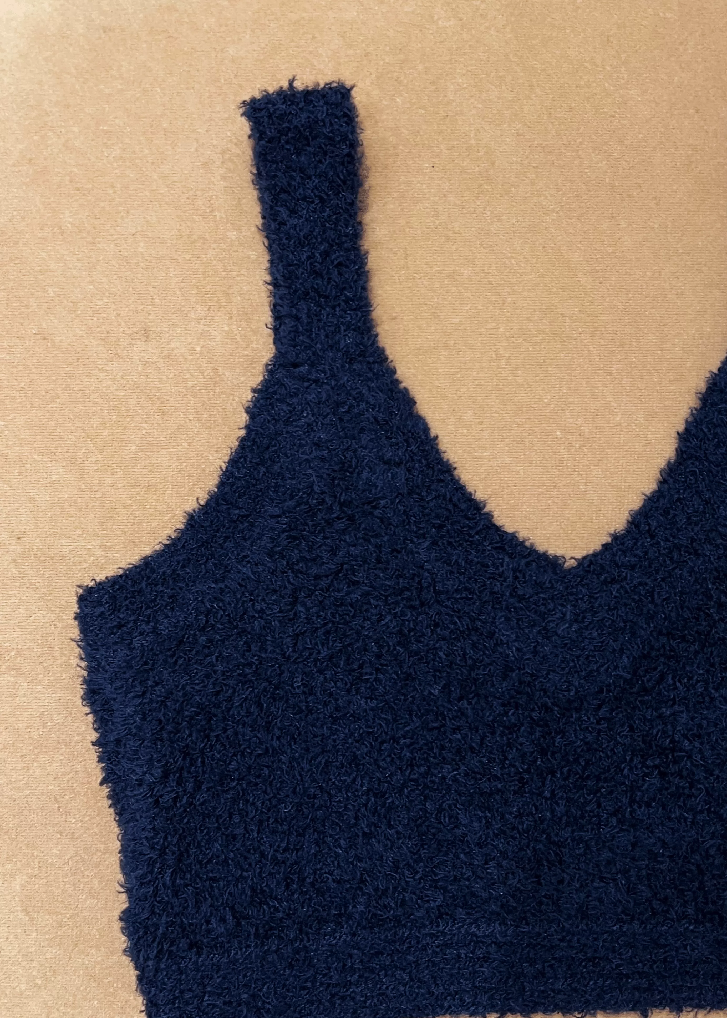 HAND KNIT LEIGH BRALETTE, NAVY