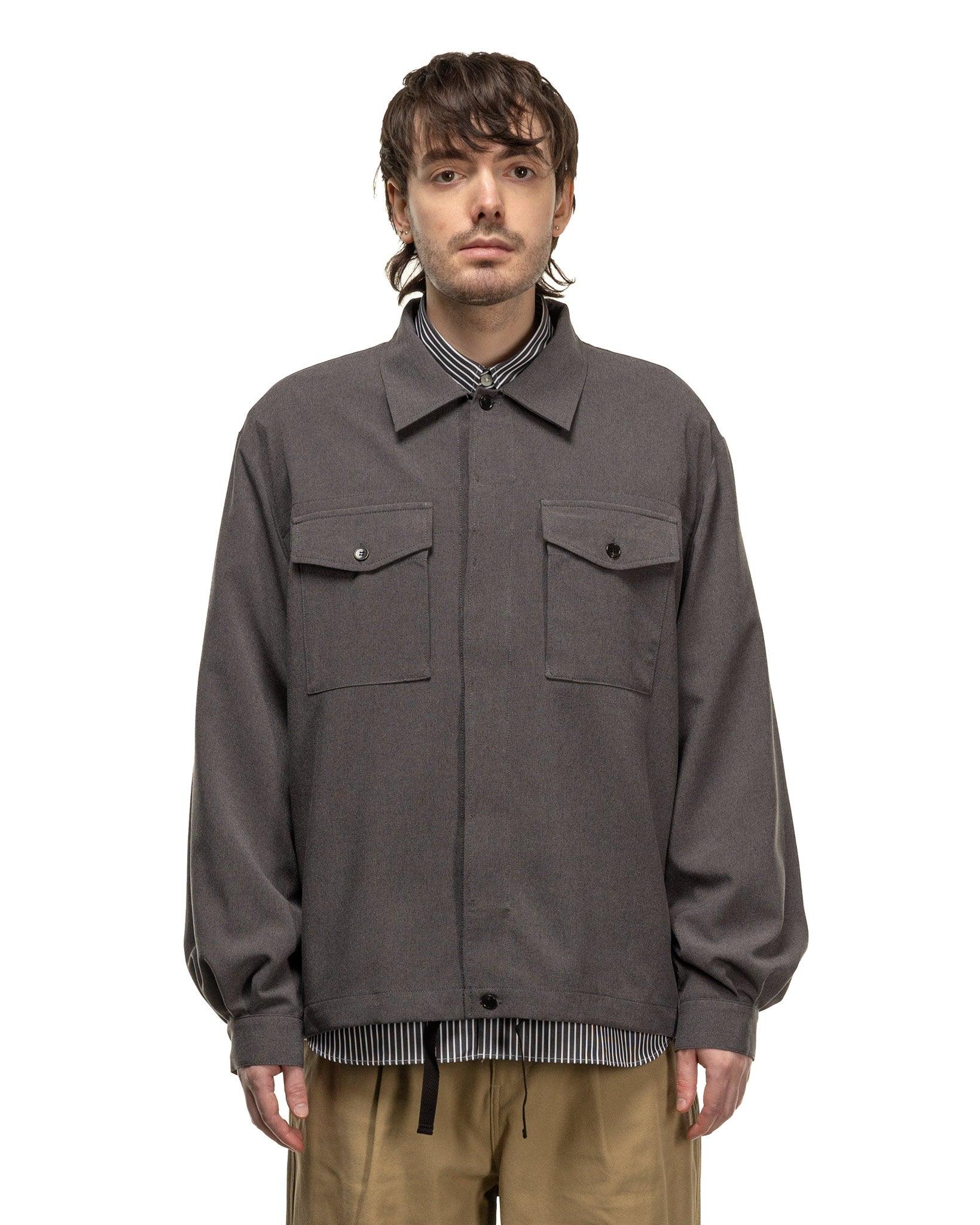 Hem Code Shirt Jacket Charcoal Grey