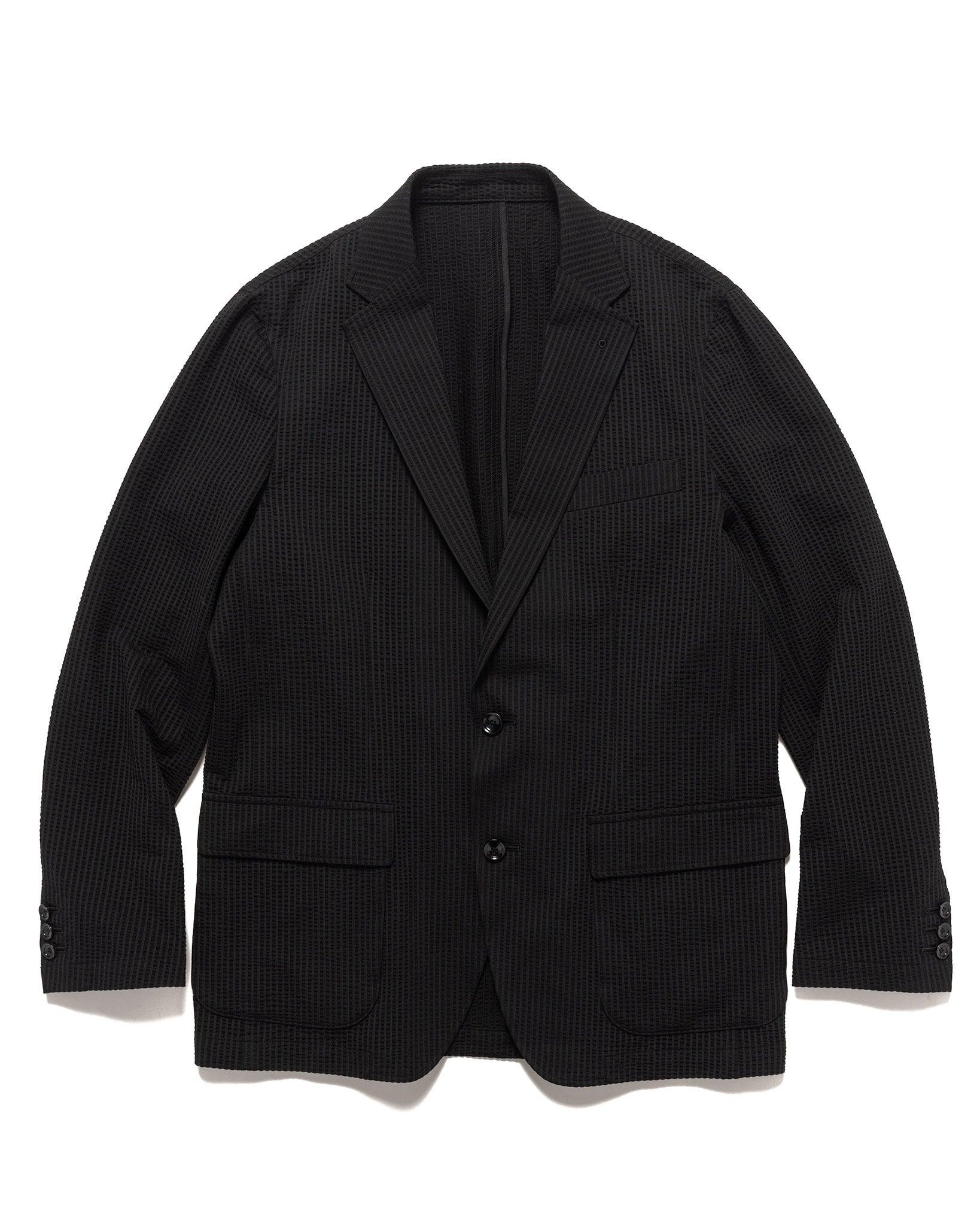 High Gauge Wave Stripe Standard 2Button Jacket Black