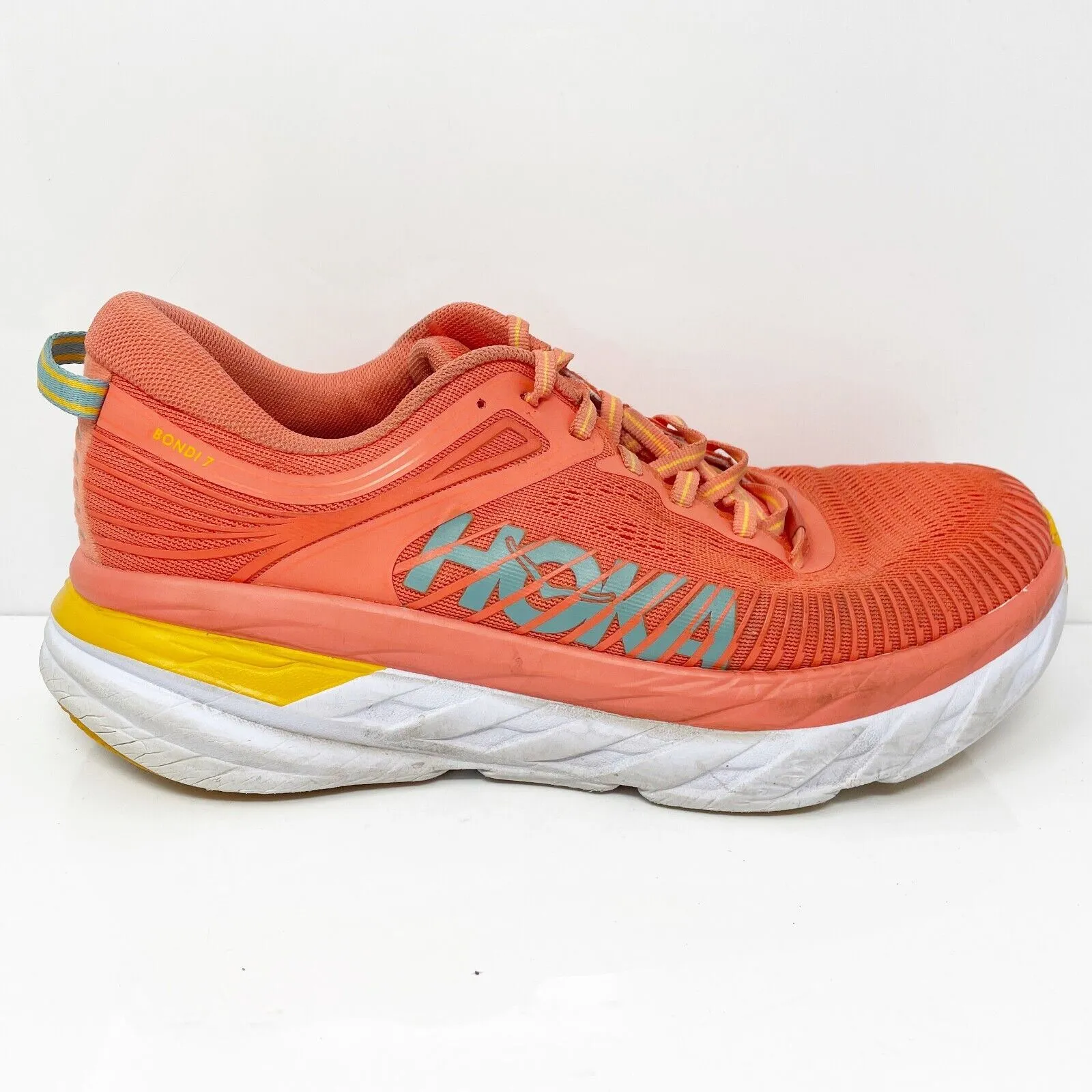 Hoka One One Womens Bondi 7 1110519 CCSD Orange Running Shoes Sneakers Size 9