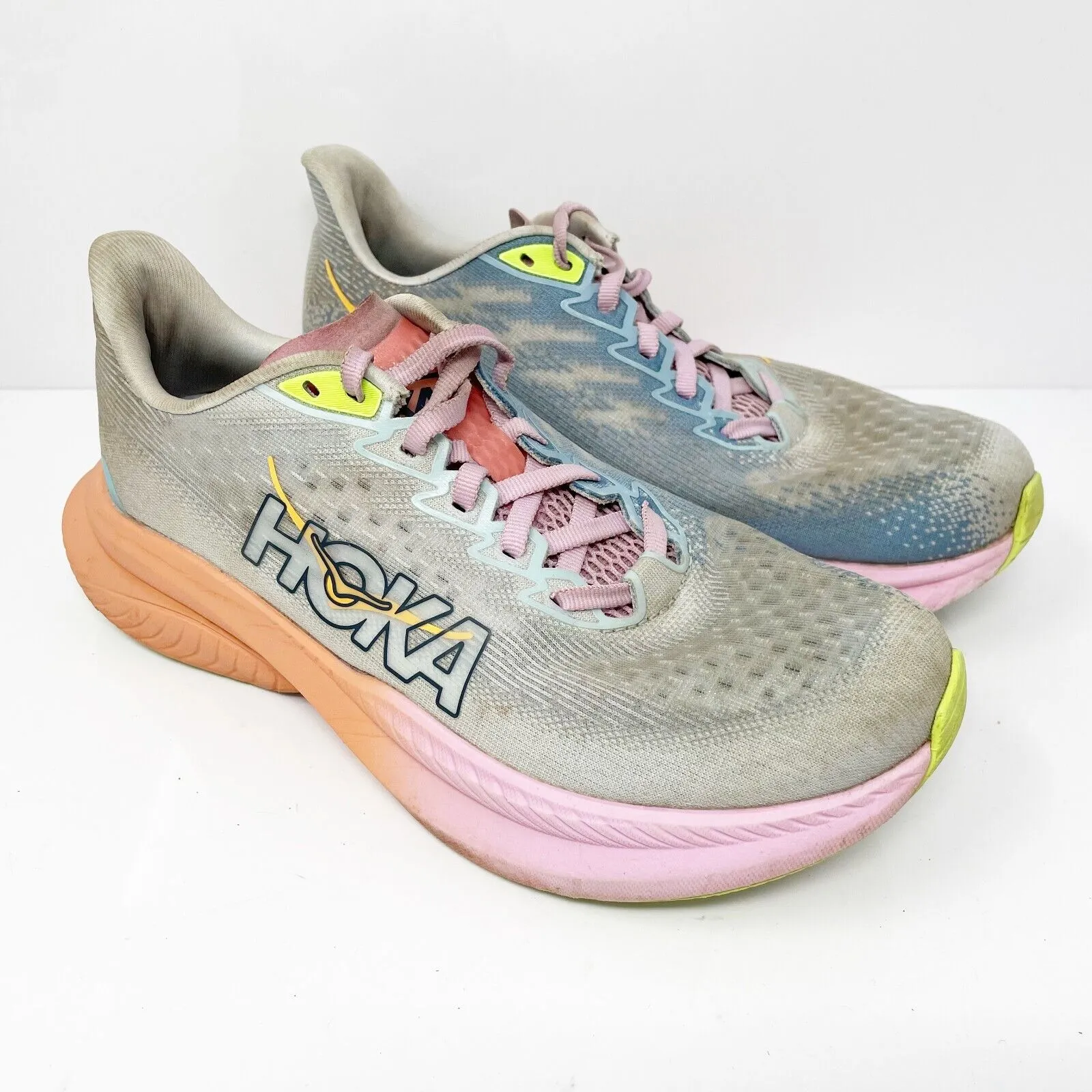 Hoka One One Womens Mach 6 1147810 ISK Blue Running Shoes Sneakers Size 7.5 B