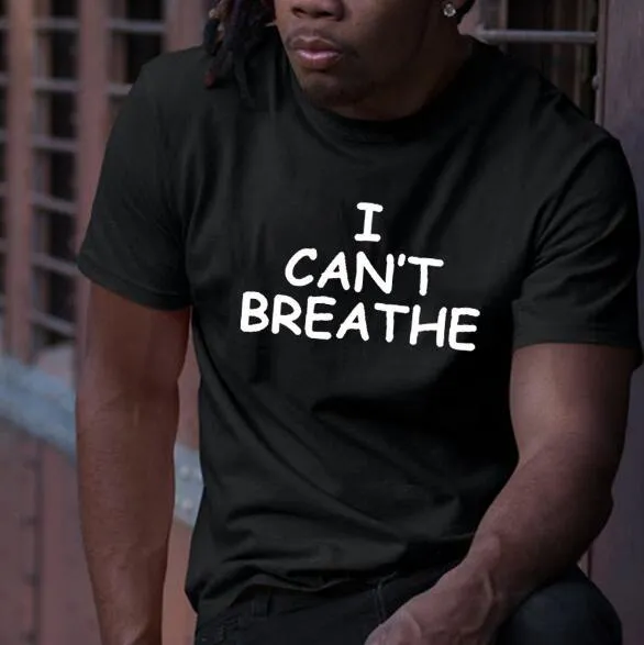 I Can't Breathe Letter Print Short Sleeve T-Shirt