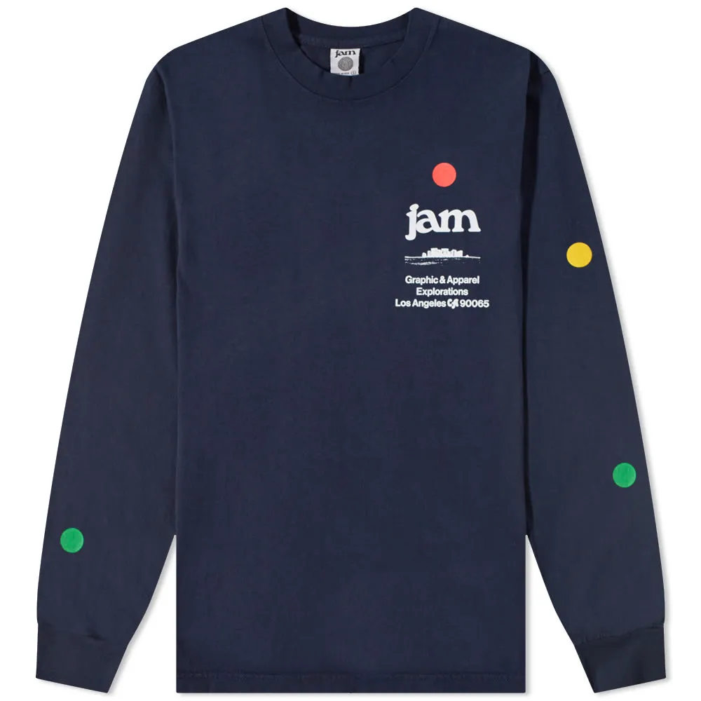 JAM Long Sleeve Dots T-ShirtNavy