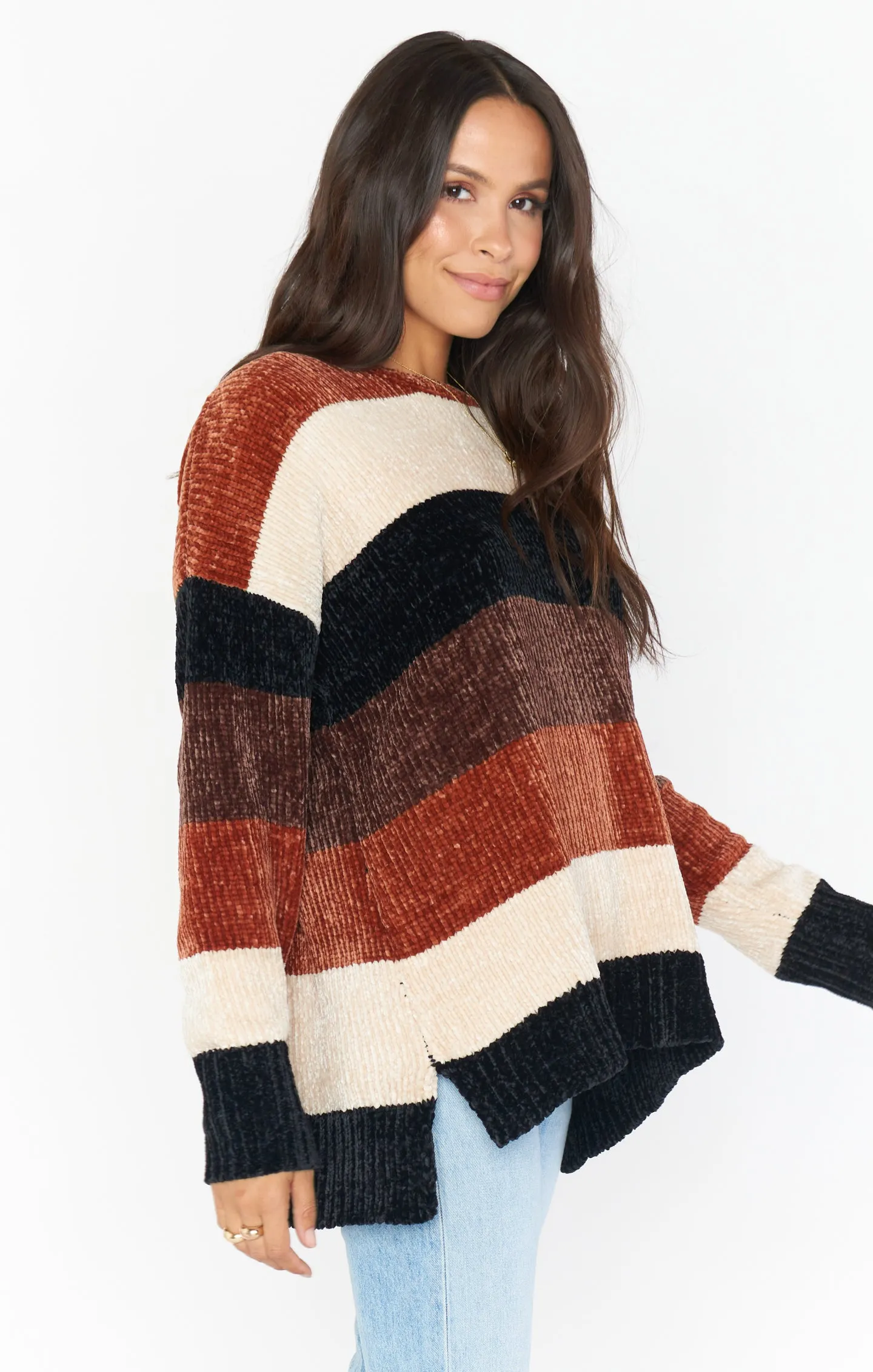 Jesse Sweater ~ Stayin Alive Stripe Chenille