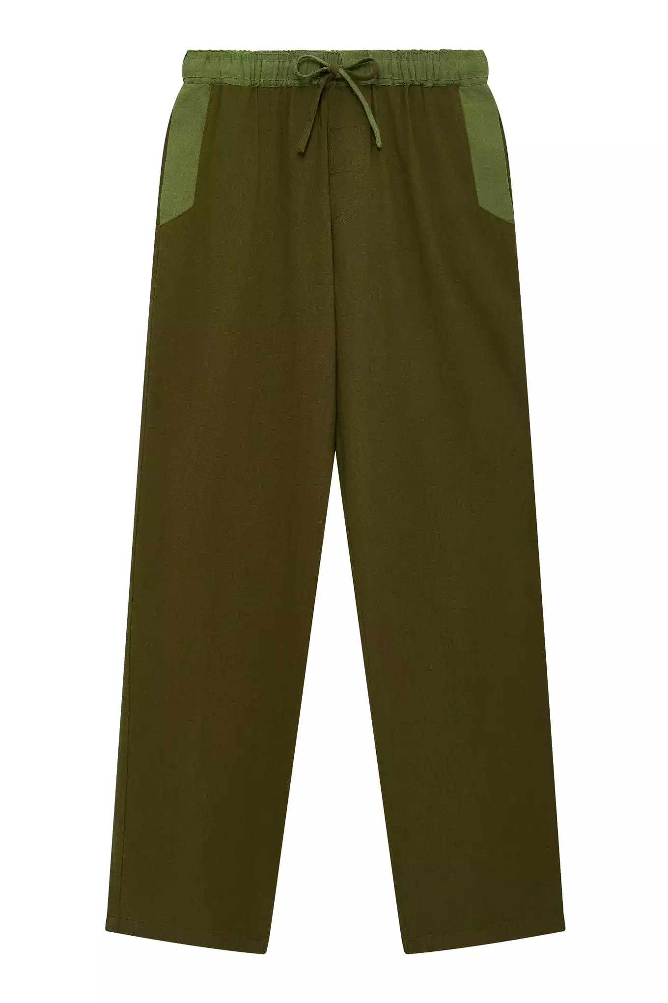 Joshua Men's Organic Cotton Patchwork Trousers | Green