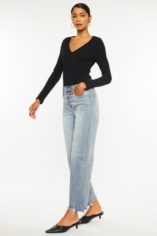 KanCan High Rise Slim Wide Leg