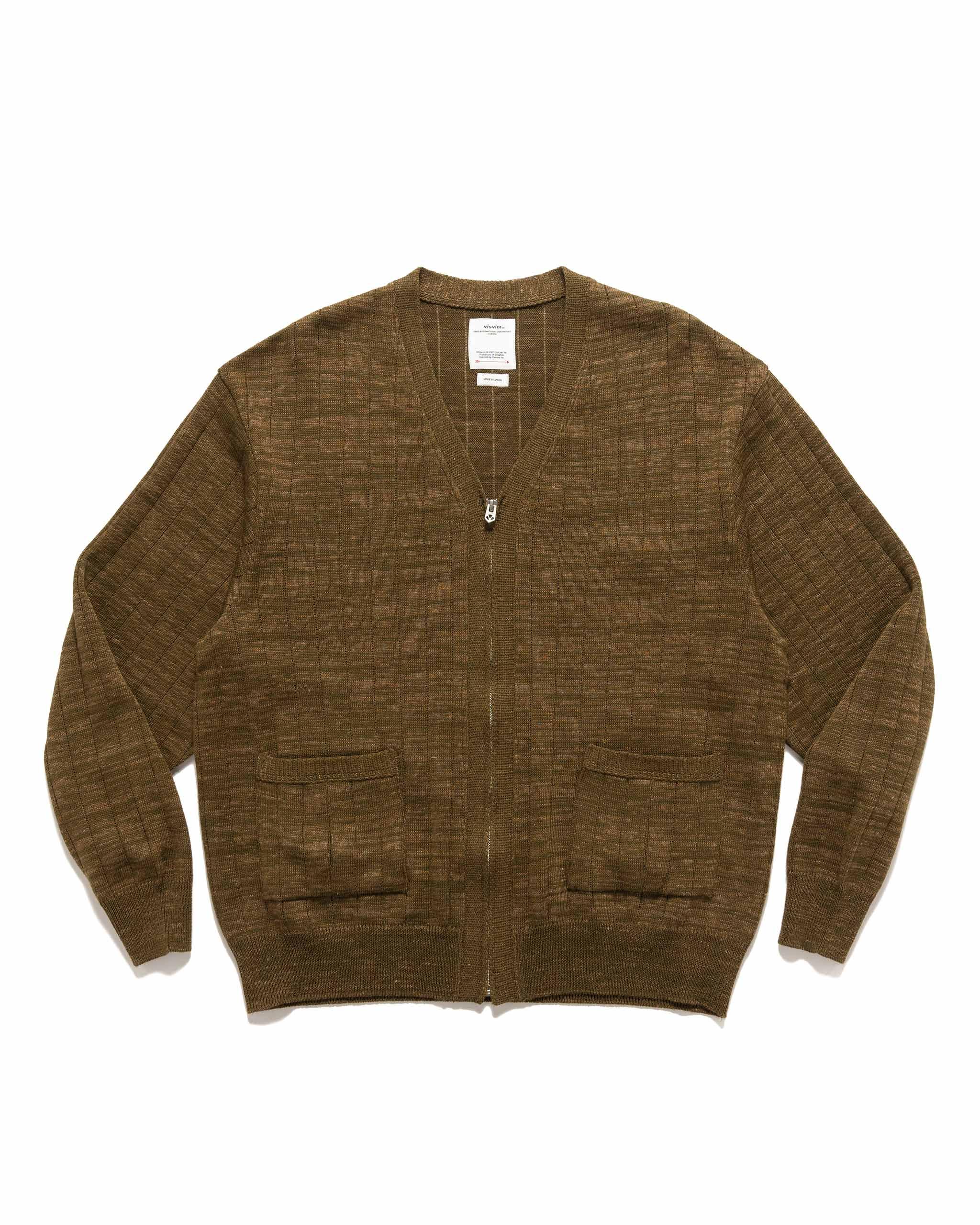 Knit Zip Cardigan Olive