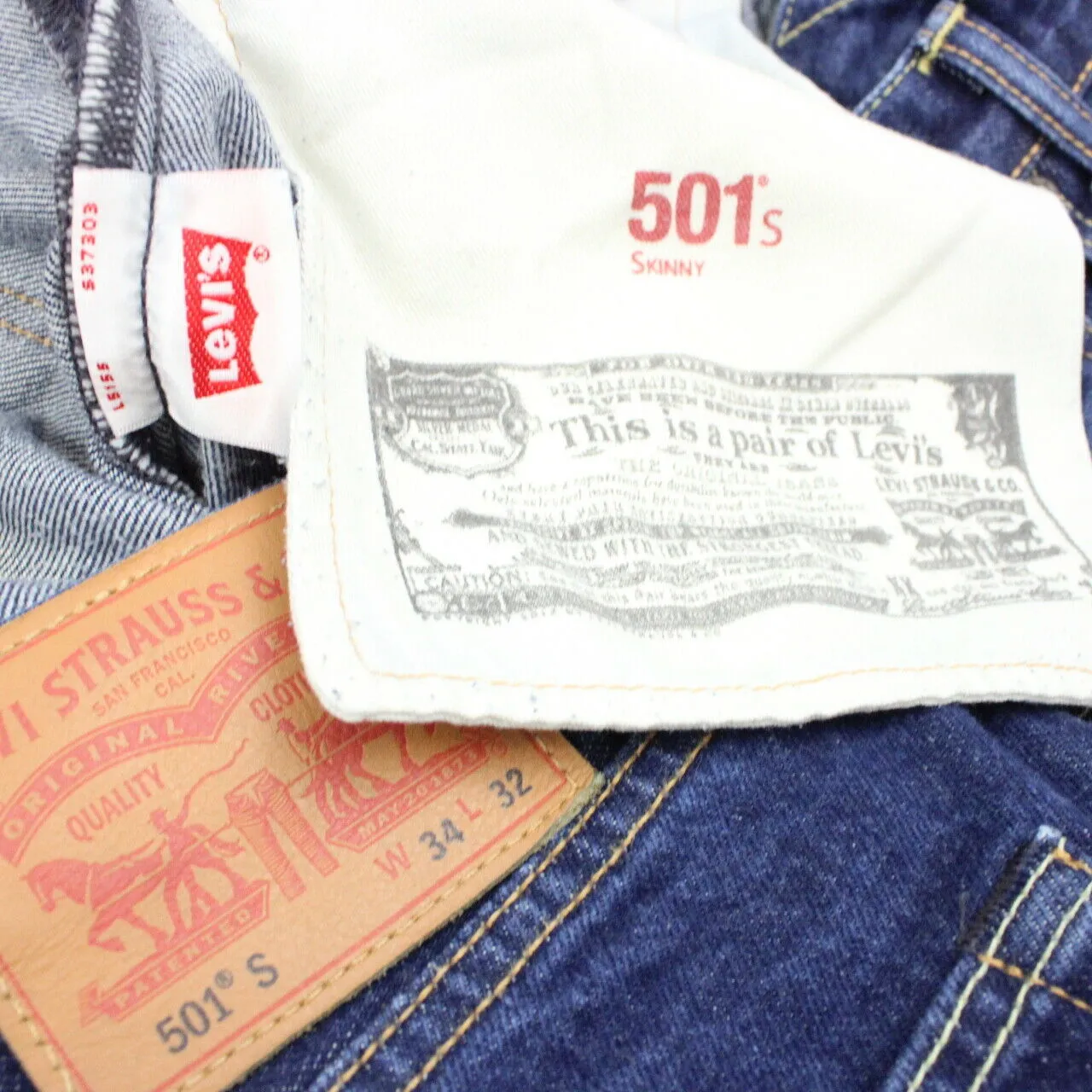 LEVIS 501 S Skinny Jeans Dark Blue | W34 L32