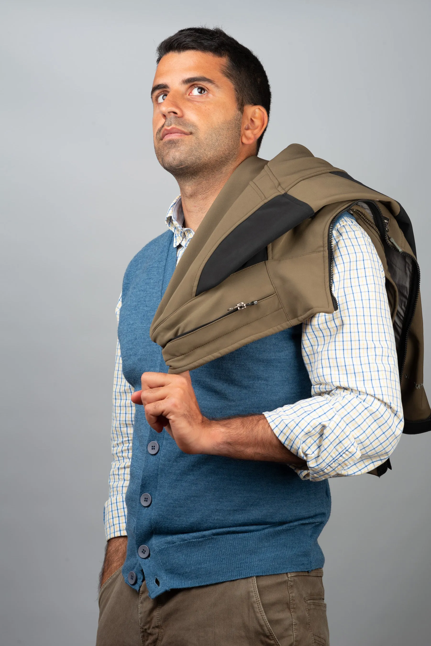 Light Blue Merino Vest