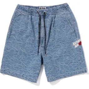 LINE CAMO DENIM SHORTS MENS