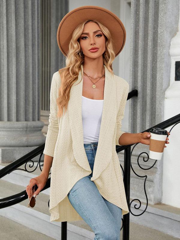 Loose Collar Cardigan Top