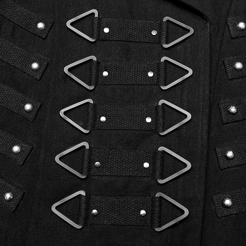 Men's Punk Turn-down Collar Studded Coat