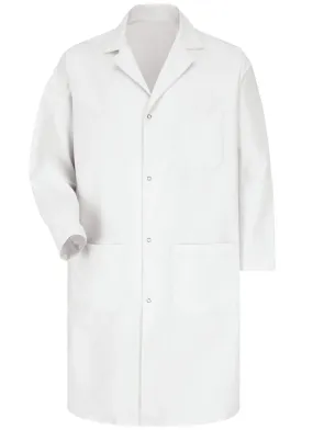 Men's White 4-Gripper Lab Coat