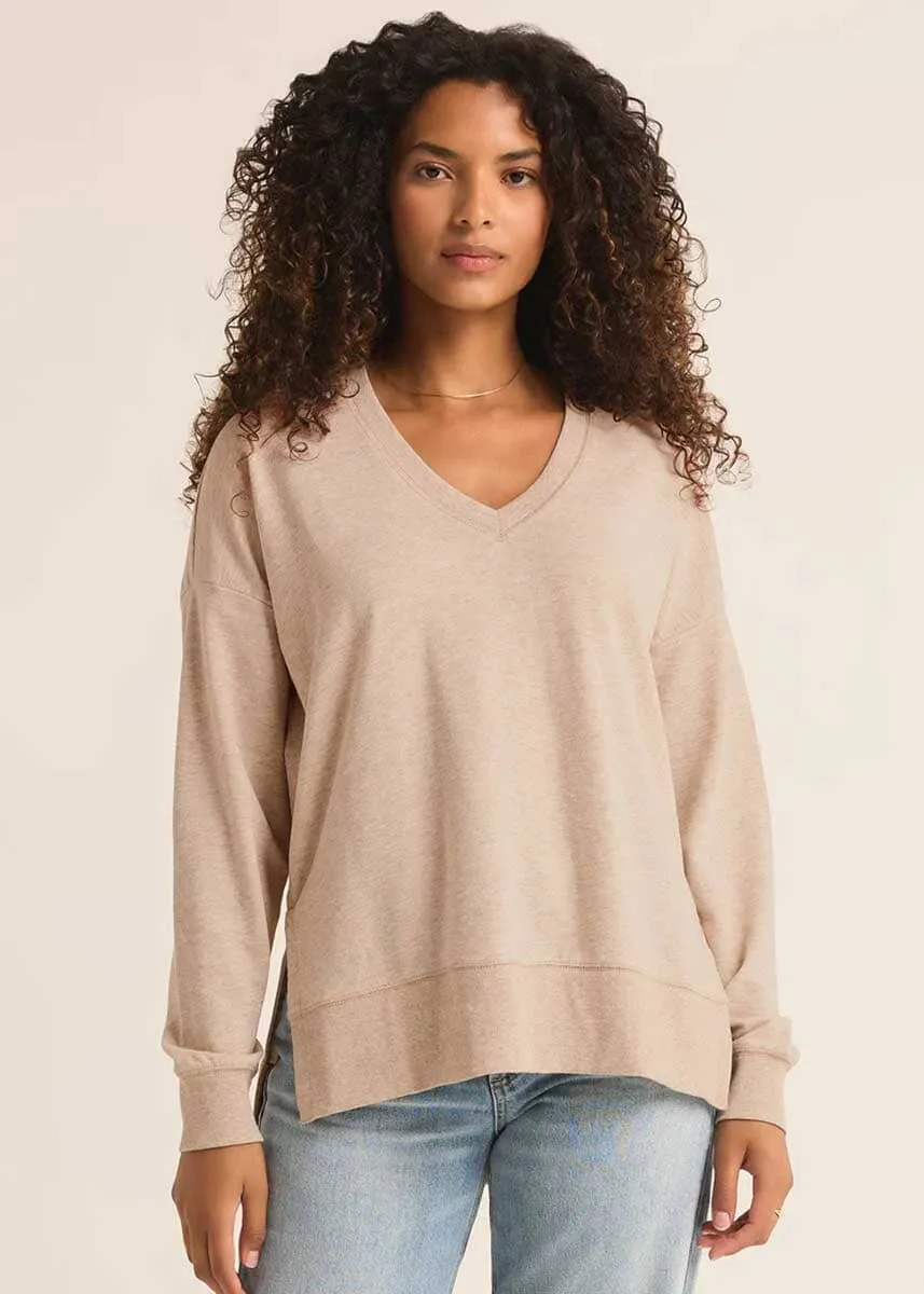 Modern V-Neck Weekender - Oatmeal Heather