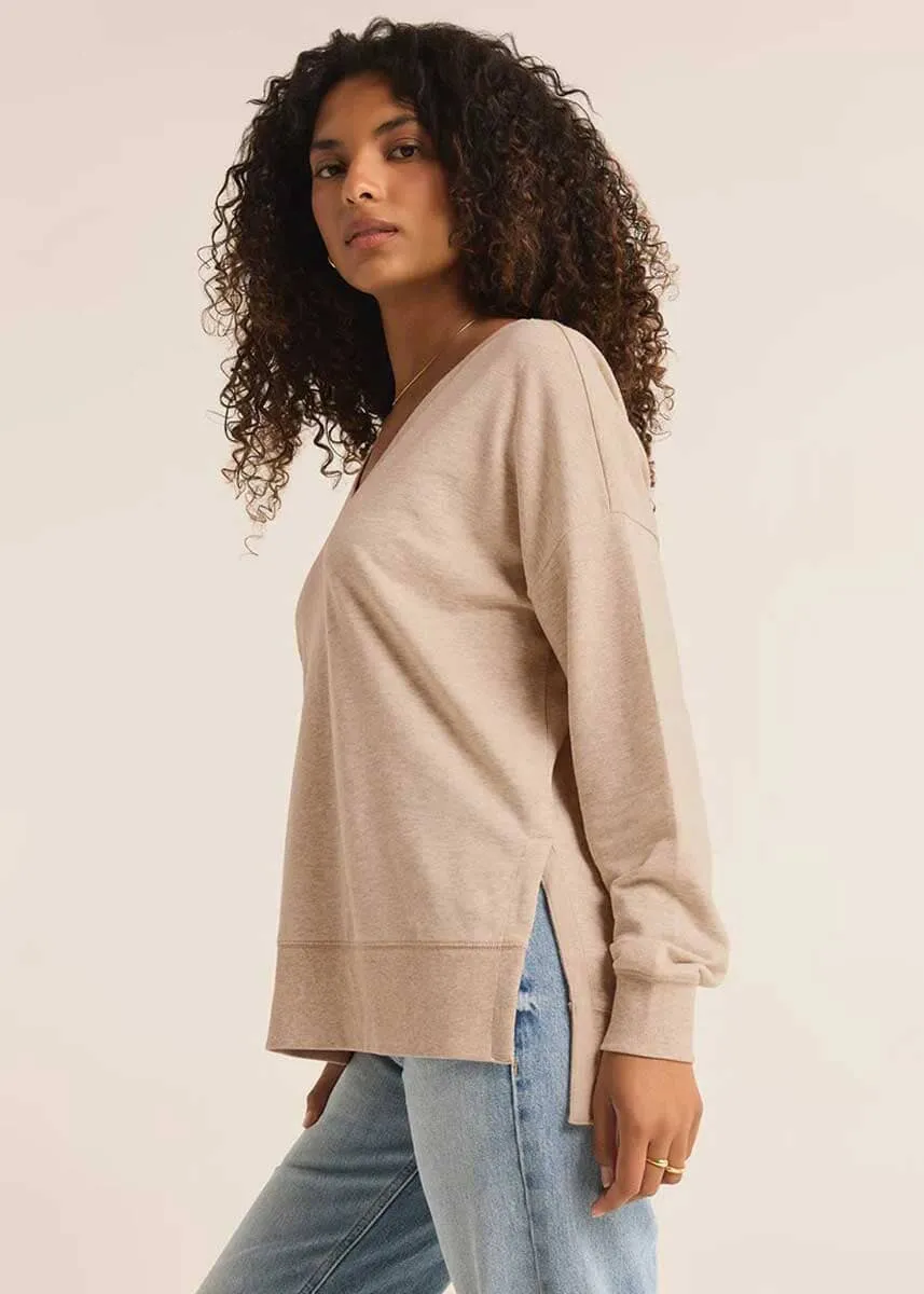 Modern V-Neck Weekender - Oatmeal Heather