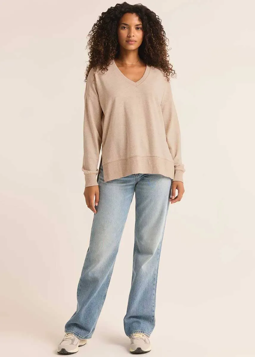 Modern V-Neck Weekender - Oatmeal Heather