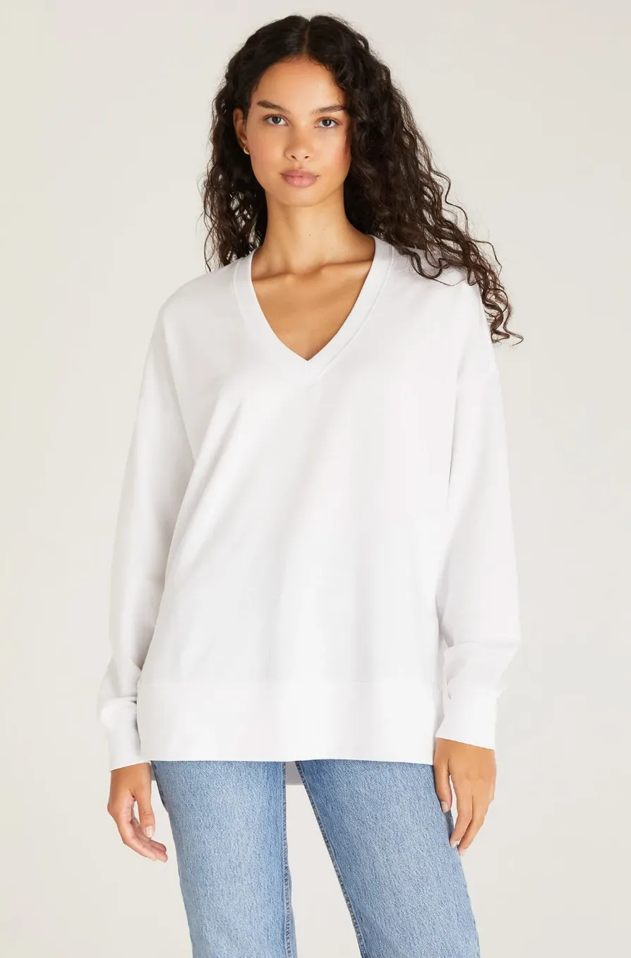 Modern Vneck Weekender - White