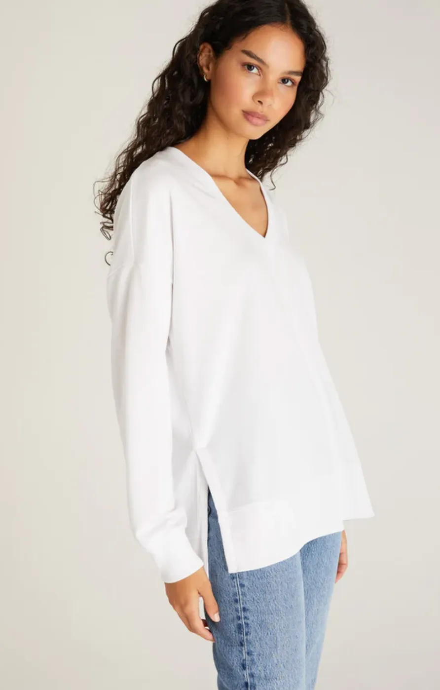 Modern Vneck Weekender - White