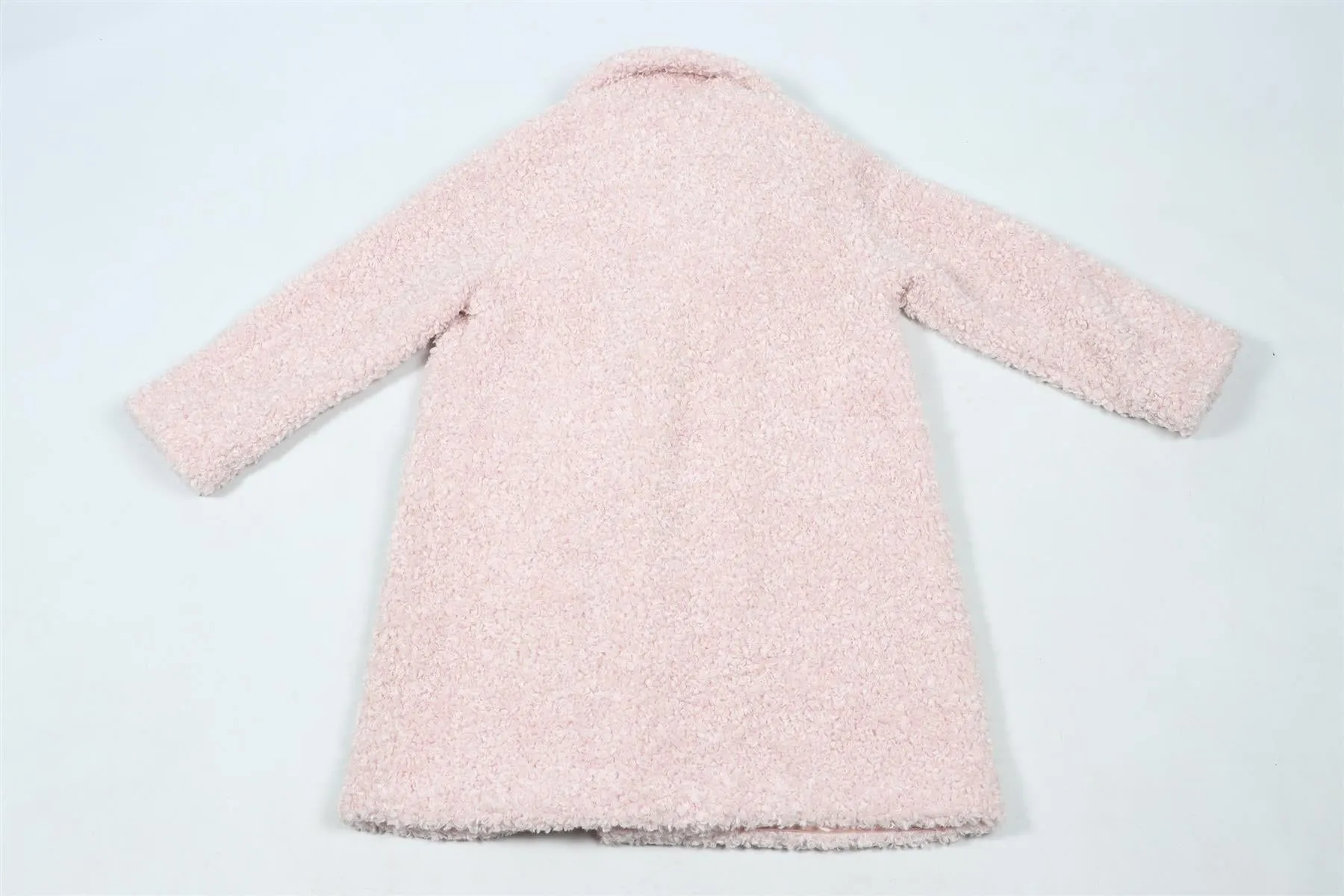 MONNALISA PINK KIDS GIRLS FAUX SHEARLING COAT 8 YEARS