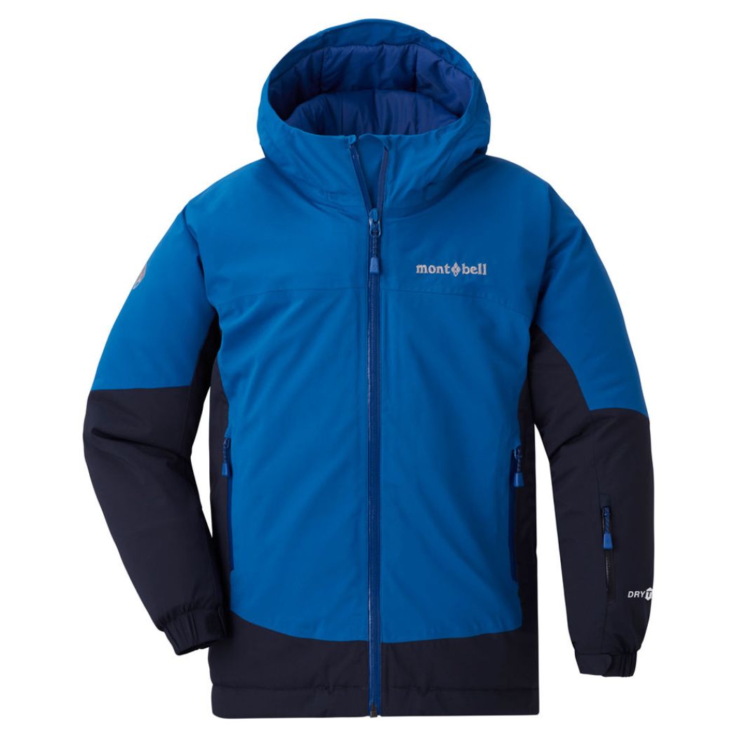 Montbell Jacket Kids' Powder Step Parka - Blue 130-160 EXCELOFT DRYTEC