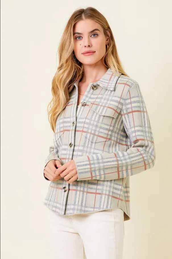 Mystree Check Patterned Sweater Jacket