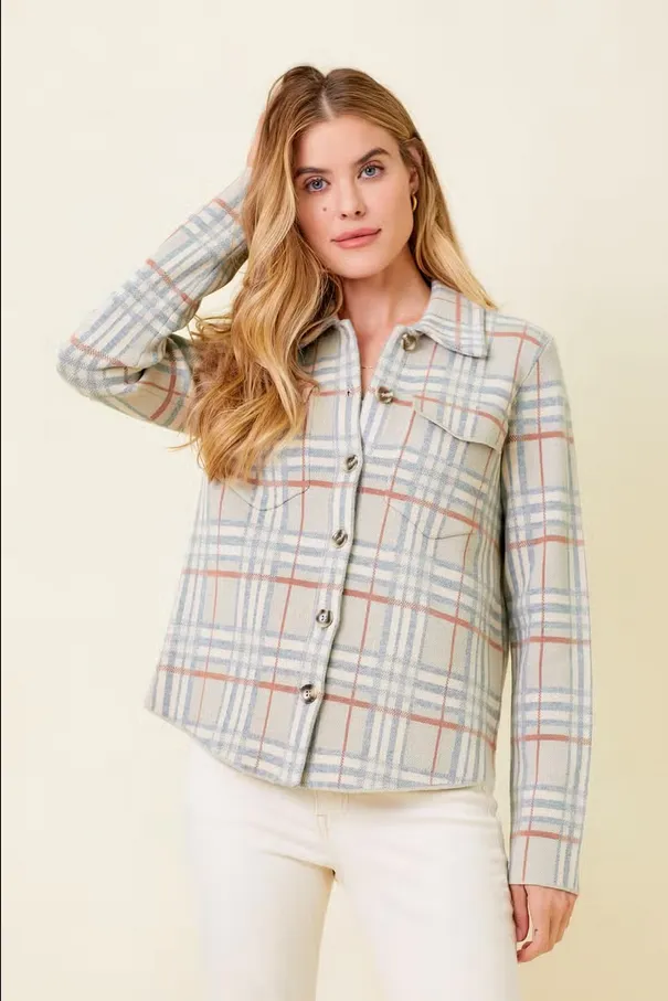 Mystree Check Patterned Sweater Jacket