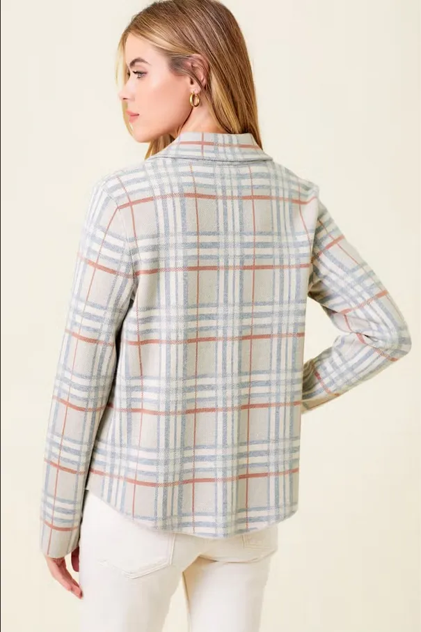 Mystree Check Patterned Sweater Jacket