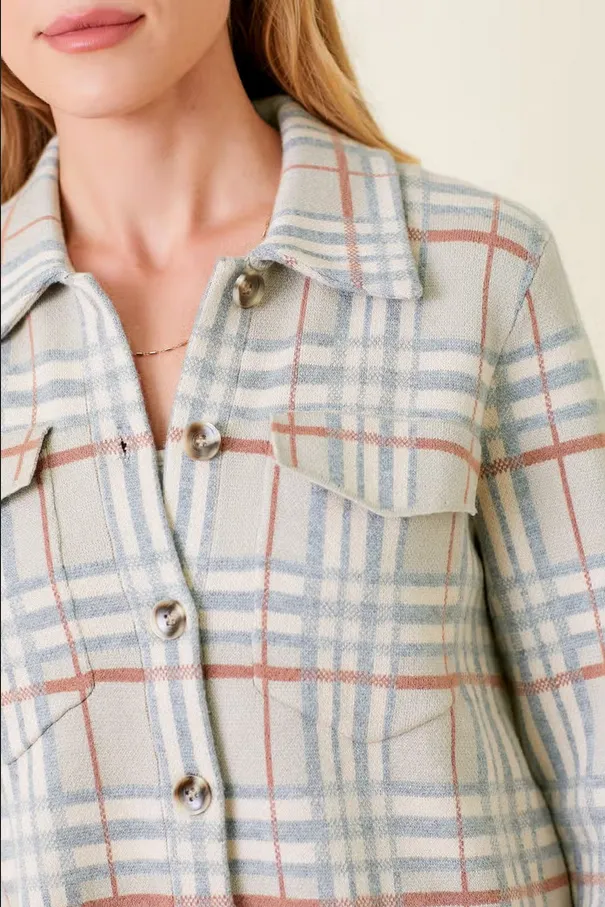 Mystree Check Patterned Sweater Jacket