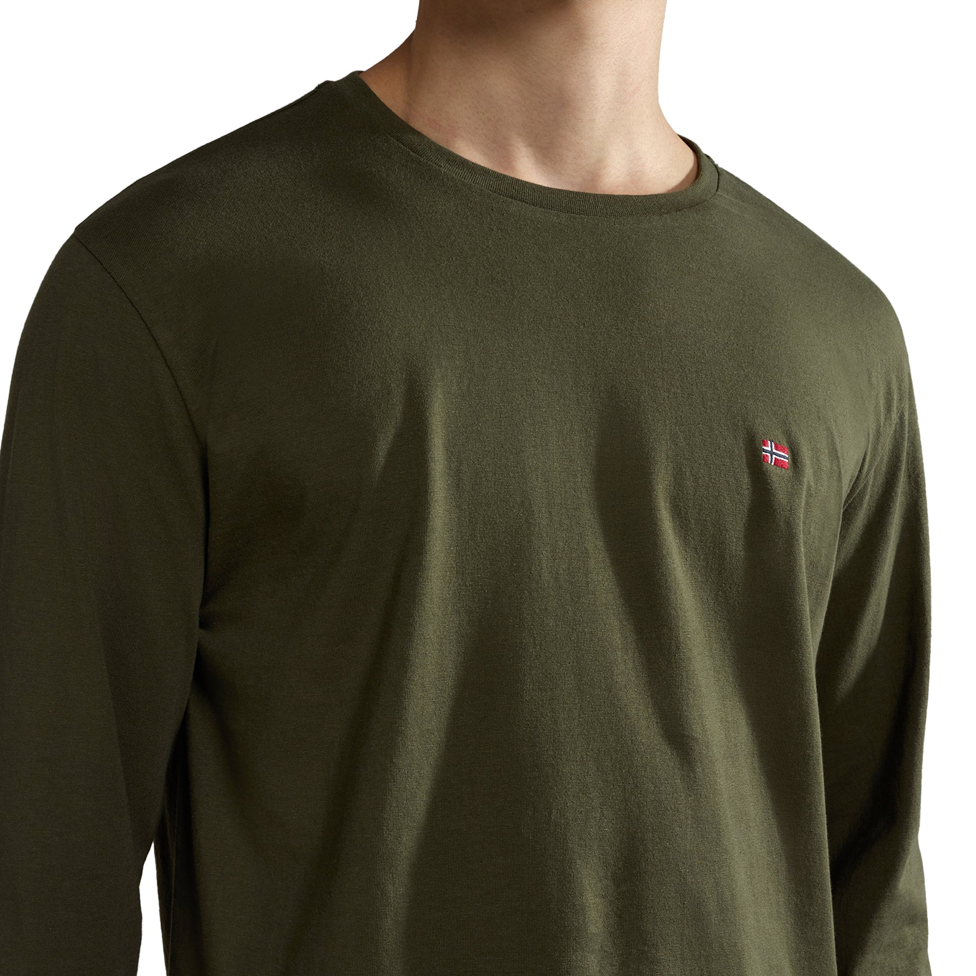 Napapijri Salis Long Sleeve T-Shirt - Green Depths