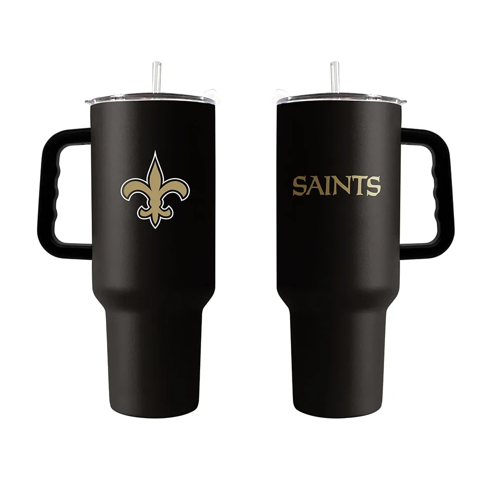 New Orleans Saints 40oz. Powder Coat Travel Tumbler