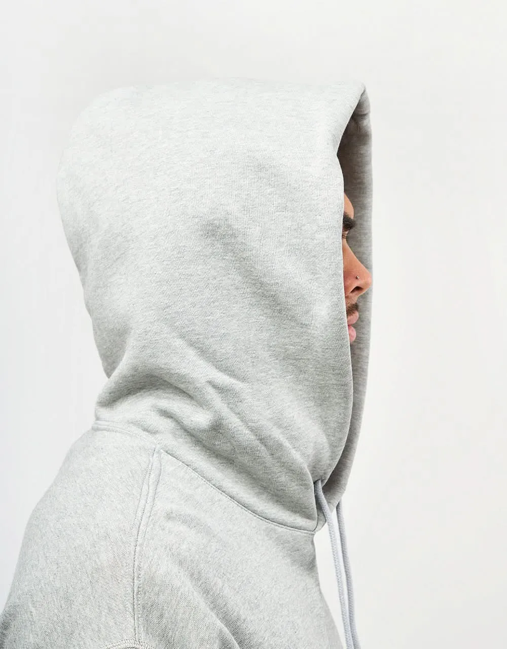 Nike SB Essential Logo Pullover Hoodie - Dark Grey Heather/White